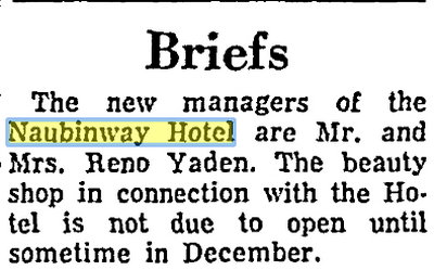 Naubinway Hotel & Cafe (Naubinway Inn) - Nov 1965 (newer photo)